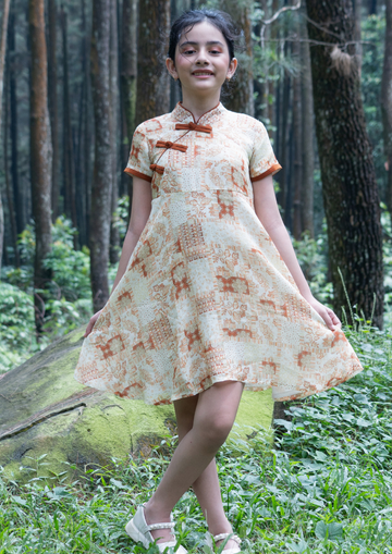 Sweet Lotus Cheongsam Dress